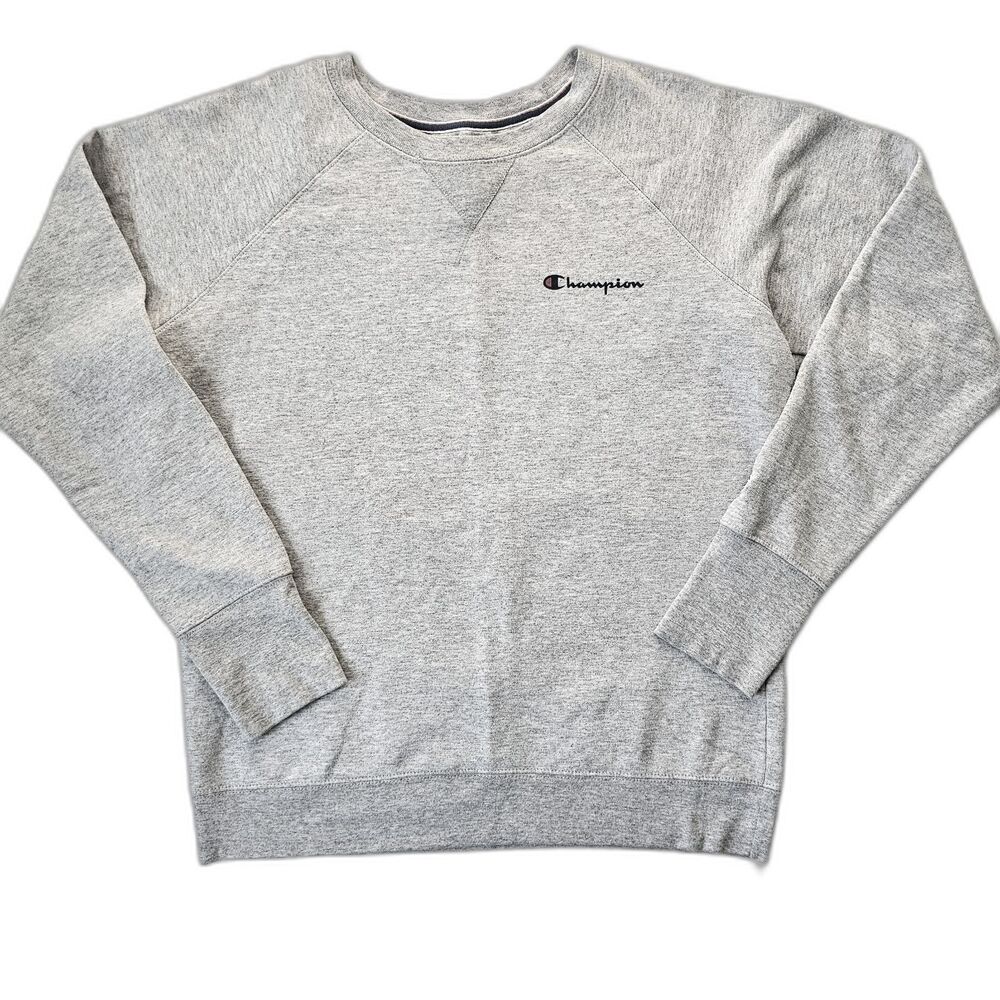 Champion Powerblend Gray Crewneck Sweatshirt Women’s Medium Athleisure - Picture 2 of 10